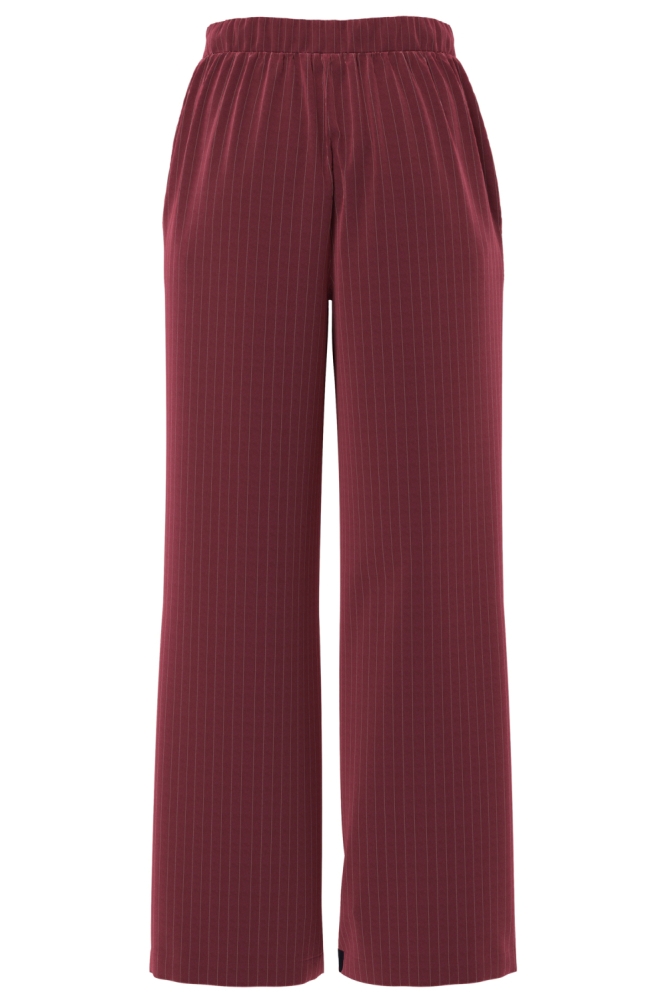 PCBOZZY HW WIDE STRIPED PANTS NOOS 17130407 Tawny Port/PINSTRIPE